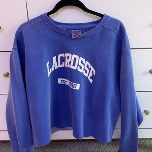 Cropped lacrosse sweatshirt